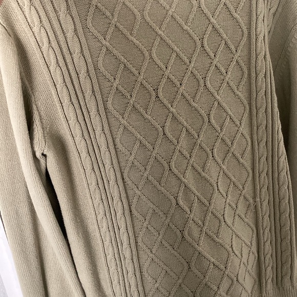 PacSun sage green unisex Edikted Tinsley Oversized Cable Knit Cardigan - Picture 4 of 4